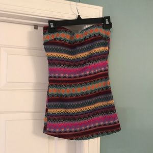 Whish multi color crochet halter top size small